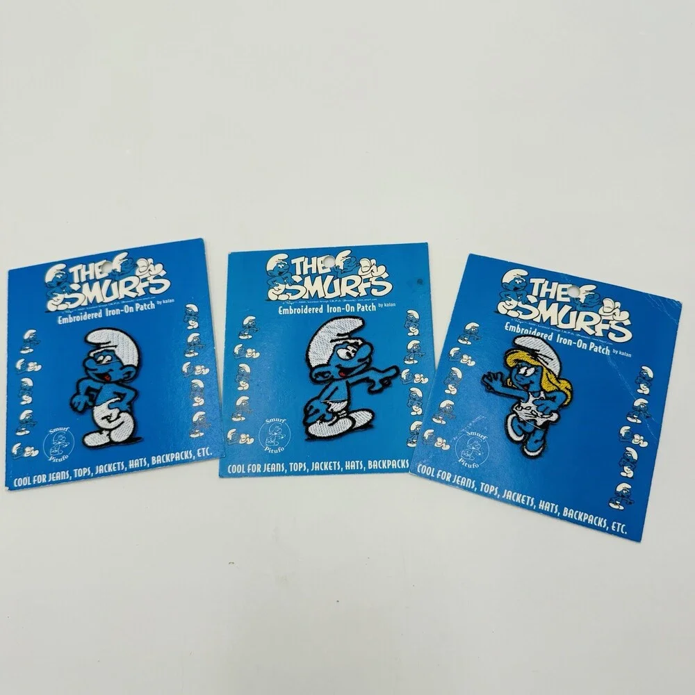 The Smurfs By Kalan Classic Cartoon Embroidered Iron On Patch Peyo 2000